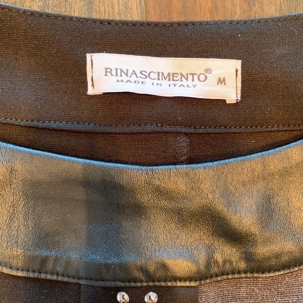 Rinascimento Dress Black Gray Color Block Italy Size Medium Studs Rock Star Sexy - Picture 7 of 16